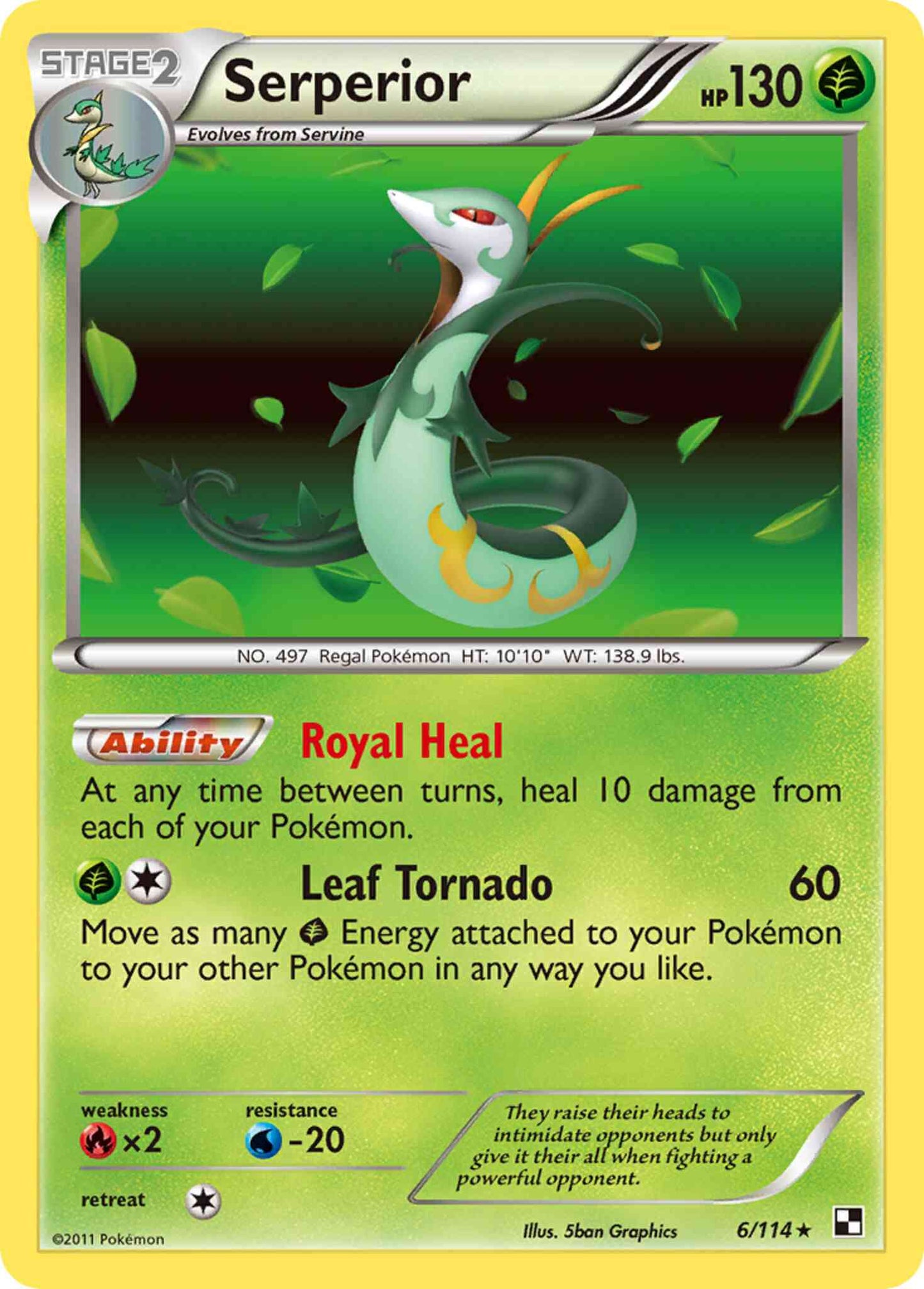 Serperior - 6/114 - Rare Holo [bw1-6] [Reverse Holo]