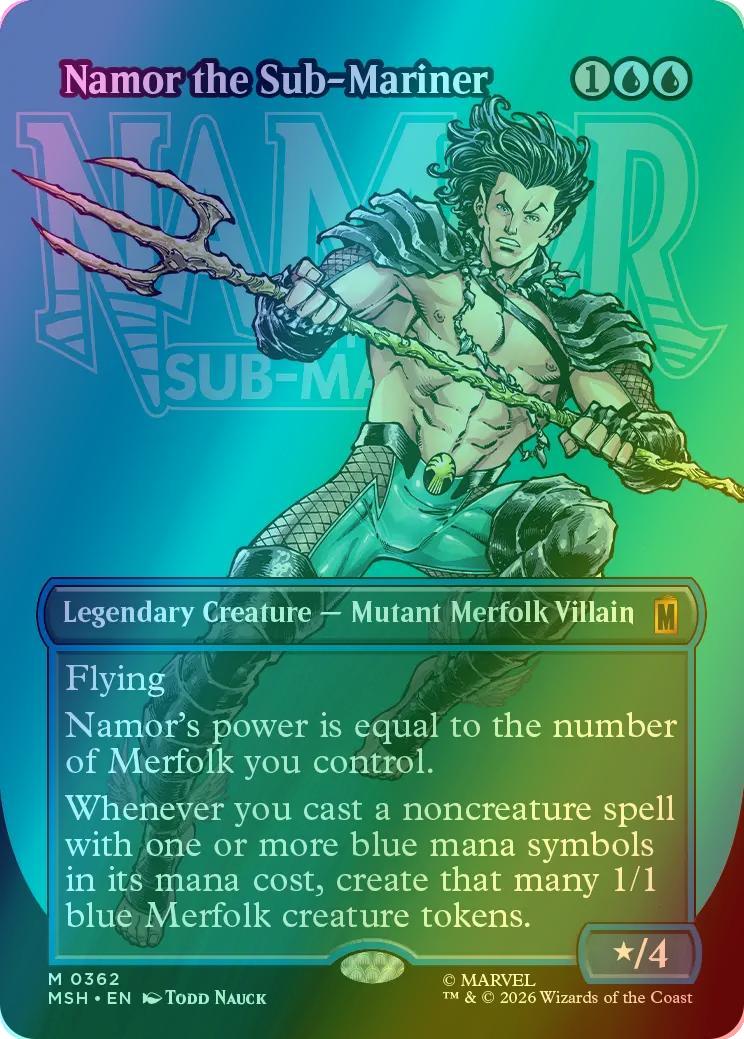 Namor the Sub-Mariner [362] [Borderless] [Logo] [Marvel Super Heroes] [Foil]