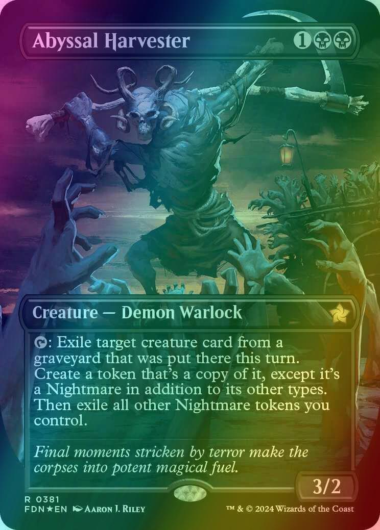 Abyssal Harvester [381] [Borderless] [Foundations] [Mana Foil]