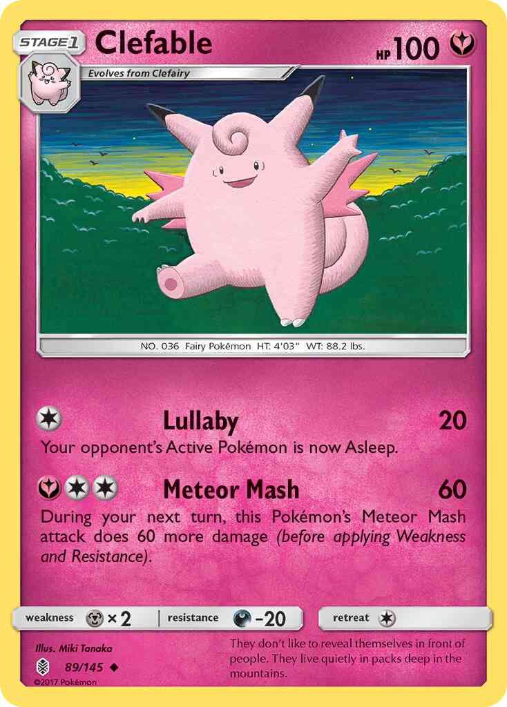 Clefable - 89/145 - Uncommon [sm2-89] [Reverse Holo]