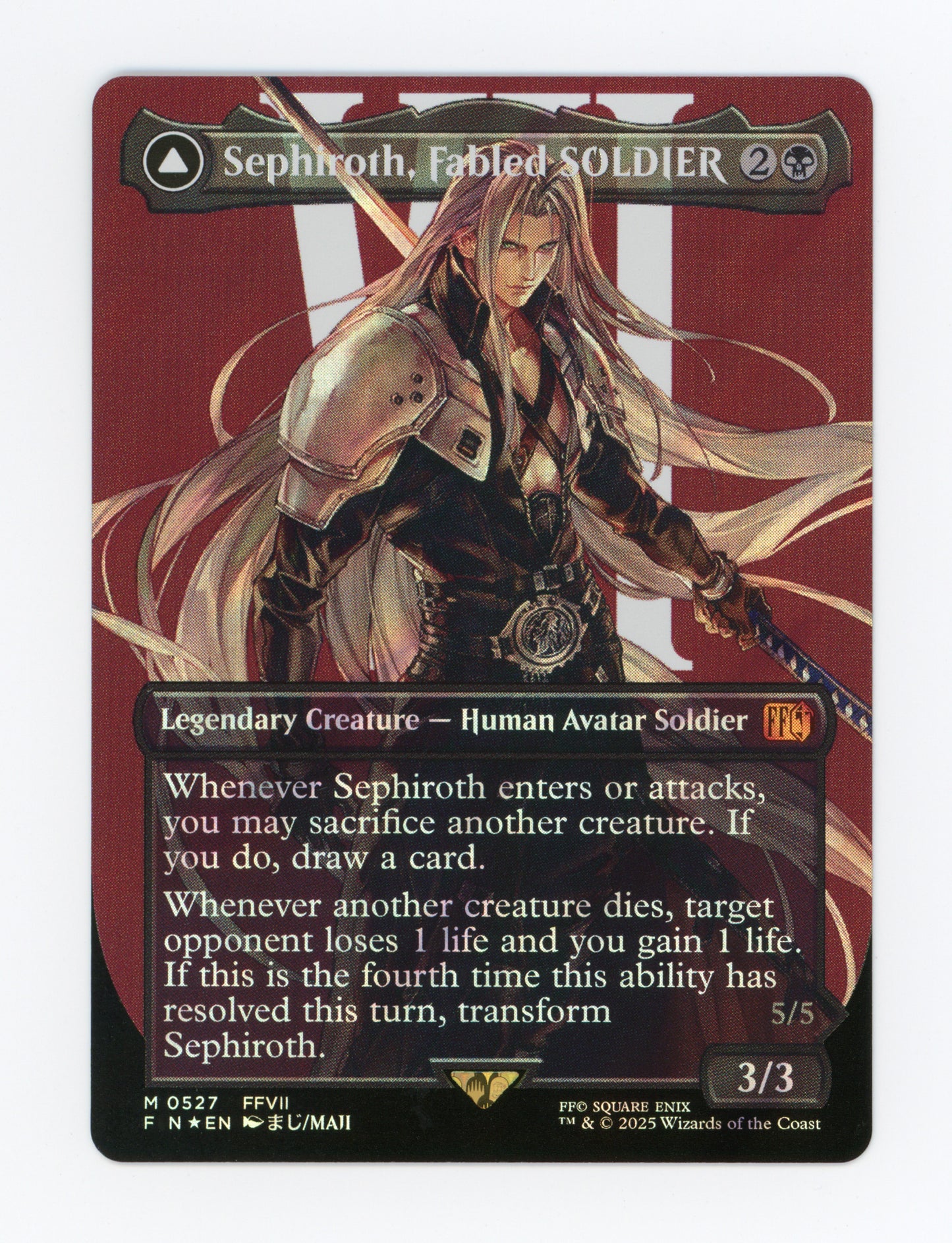 Sephiroth, Fabled SOLDIER // Sephiroth, One-Winged Angel — Borderless|Character|Surge Foil — ID 18054