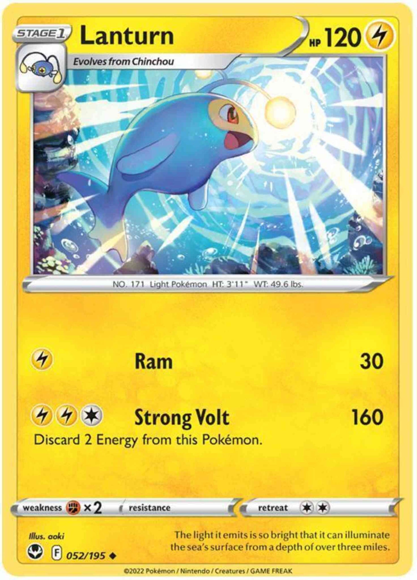 Lanturn - 052/195 - Uncommon [swsh12-052] [Non-Holo]
