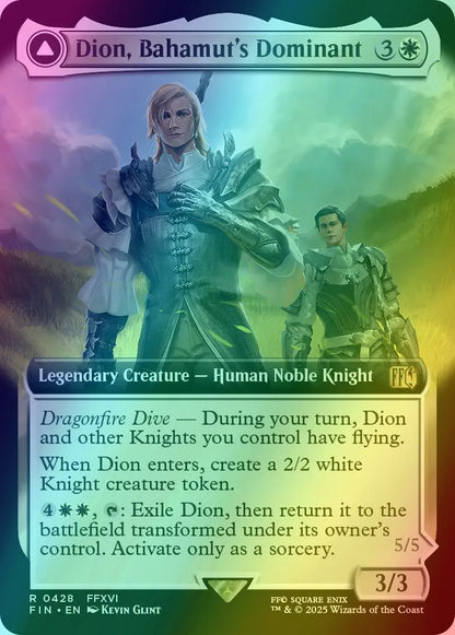 Dion, Bahamut's Dominant // Bahamut, Warden of Light [428] [Extended Art] [FINAL FANTASY] [Foil]