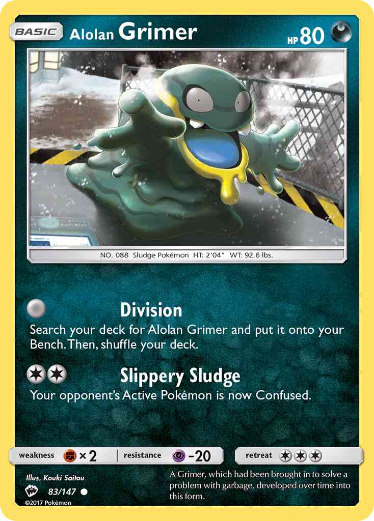 Alolan Grimer - 83/147 - Common [sm3-83] [Non-Holo]