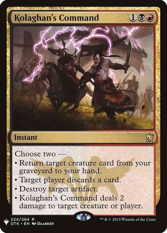 Kolaghan's Command [DTK-224] [The List] [Non-Foil]