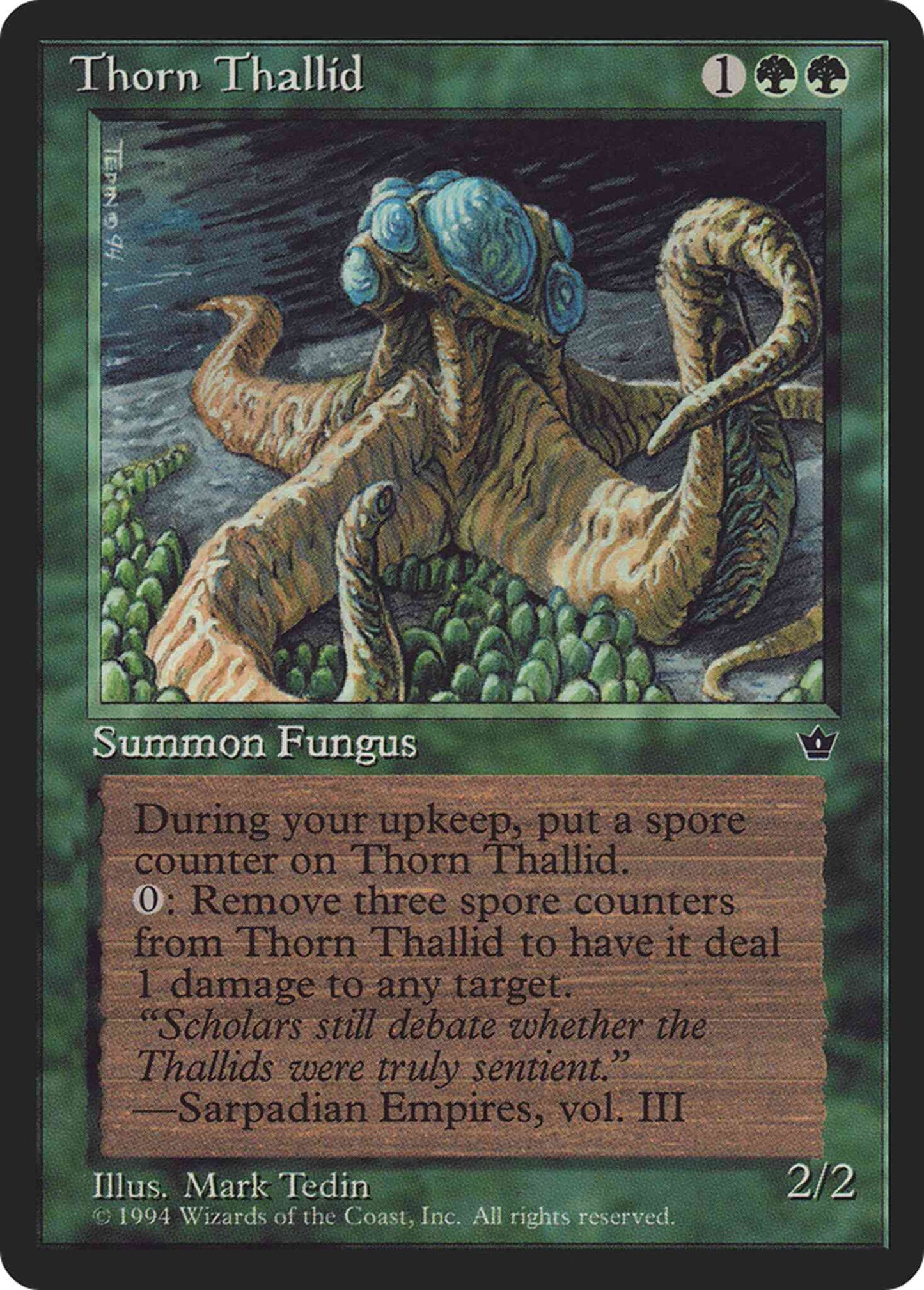 Thorn Thallid [Mark Tedin] [80d] [Fallen Empires] [Non-Foil]