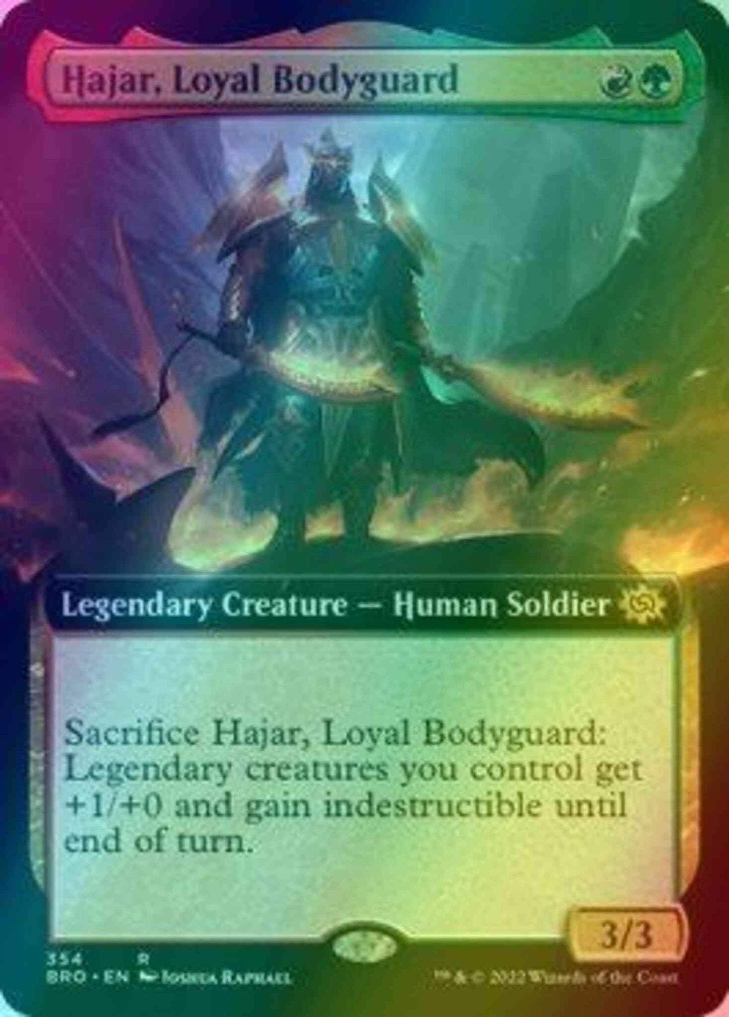 Hajar, Loyal Bodyguard [354] [Extended Art] [The Brothers' War] [Foil]