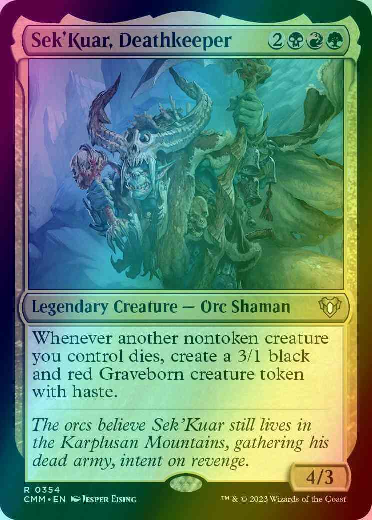 Sek'Kuar, Deathkeeper [354] [Commander Masters] [Foil]