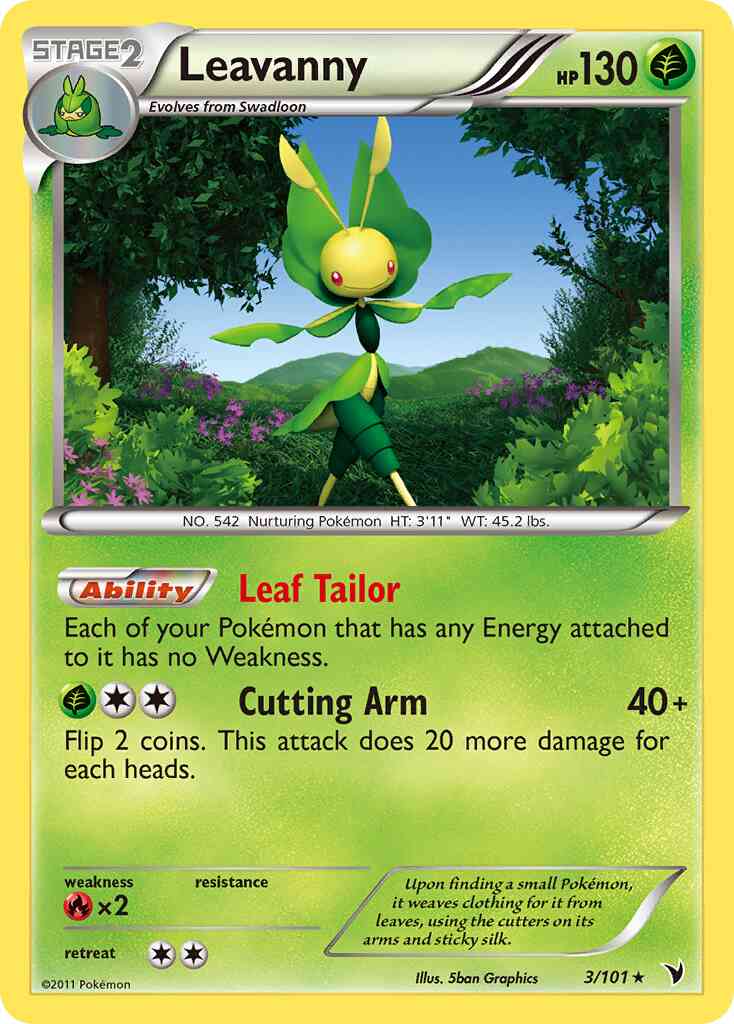 Leavanny - 3/101 - Rare Holo [bw3-3] [Holo]