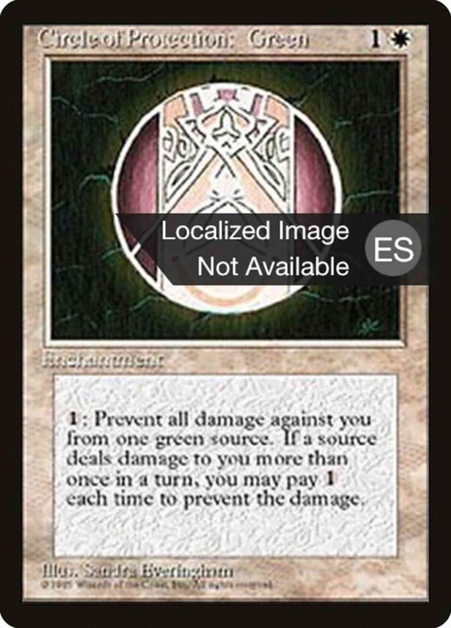 Circle of Protection: Green - Chinese [16] [Fourth Edition Black Border: Chinese] [Non-Foil]