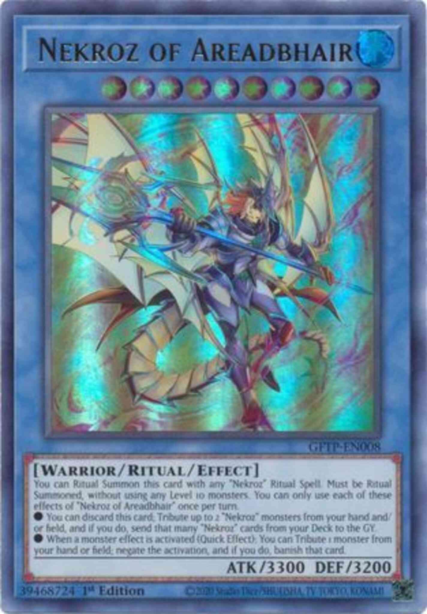 Nekroz of Areadbhair - GFTP-EN008 - Ultra Rare - 1st Edition