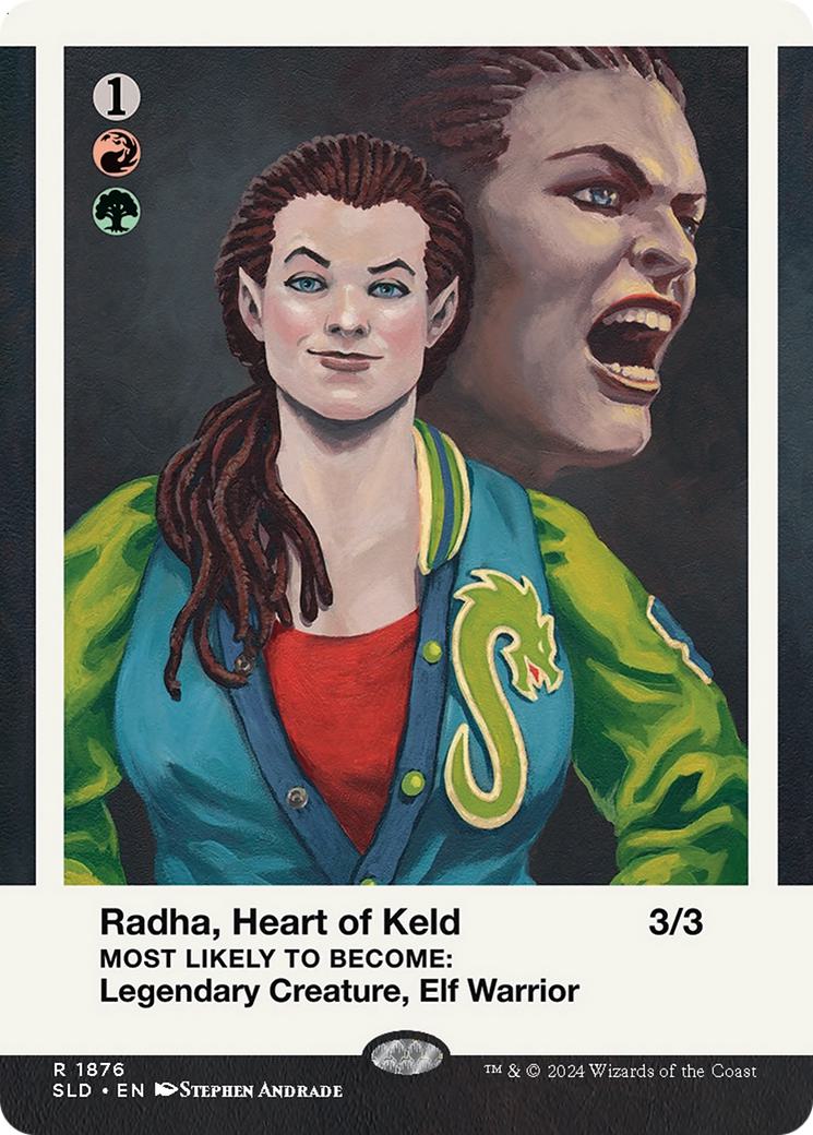 Radha, Heart of Keld // Radha, Heart of Keld [1876] [Borderless] [Class of '87] [Secret Lair Drop] [Non-Foil]