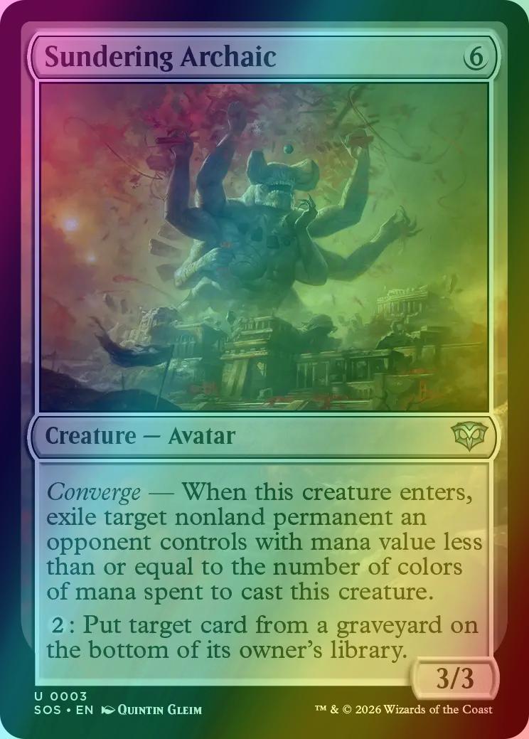 Sundering Archaic [3] [Secrets of Strixhaven] [Foil]
