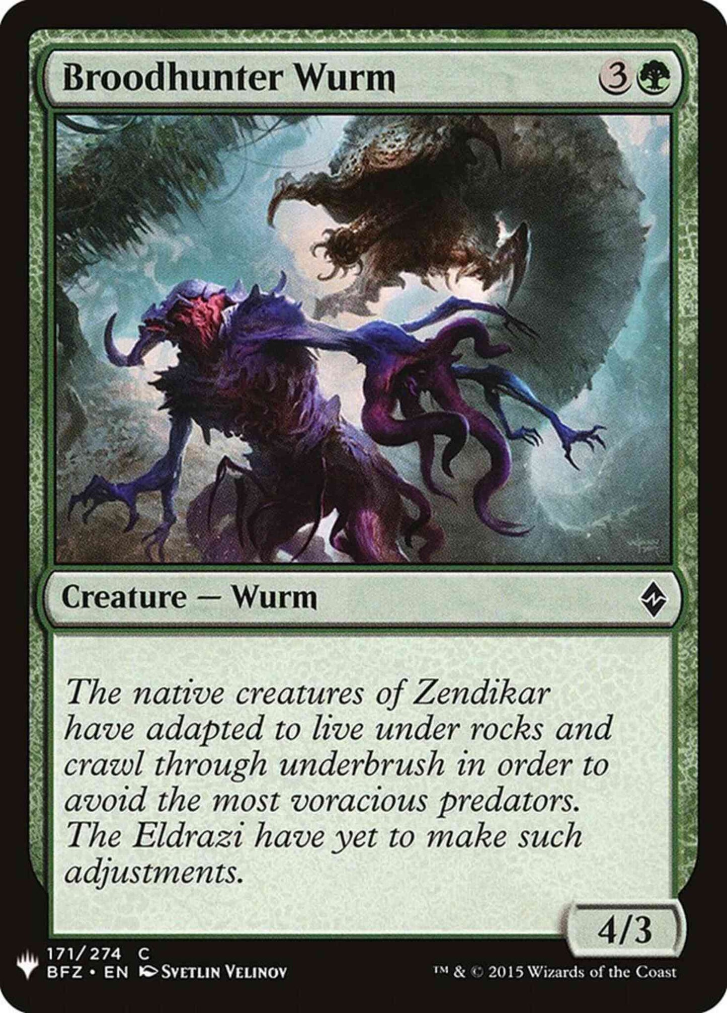 Broodhunter Wurm [BFZ-171] [The List] [Non-Foil]