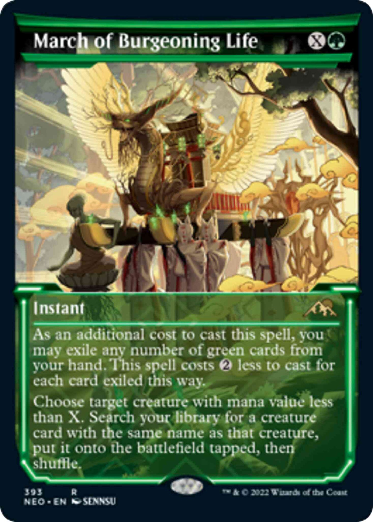 March of Burgeoning Life [393] [Soft Glow Showcase] [Kamigawa: Neon Dynasty] [Non-Foil]