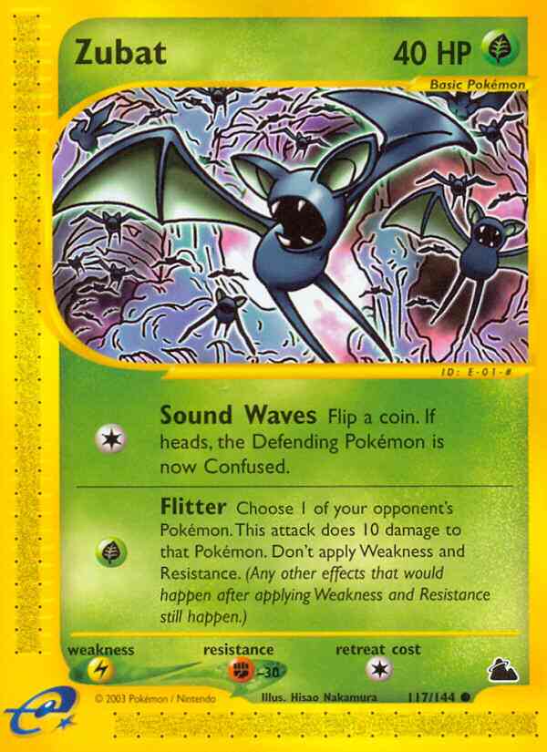 Zubat - 117/144 - Common [ecard3-117] [Reverse Holo]