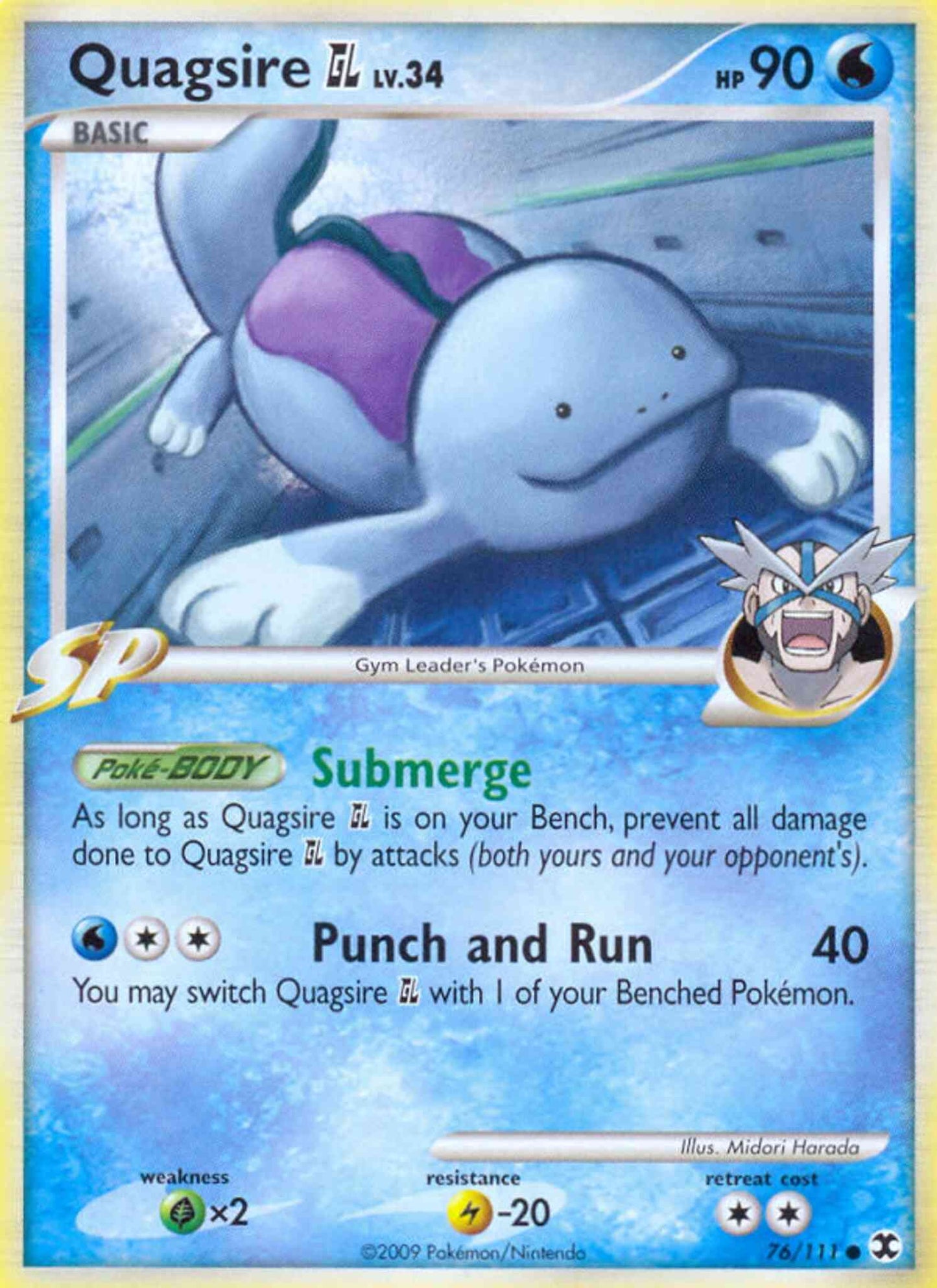 Quagsire GL - 76/111 - Common [pl2-76] [Reverse Holo]