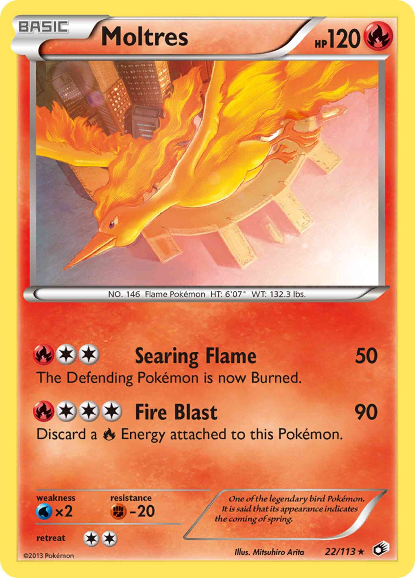 Moltres - 22/113 - Rare Holo [bw11-22] [Reverse Holo]