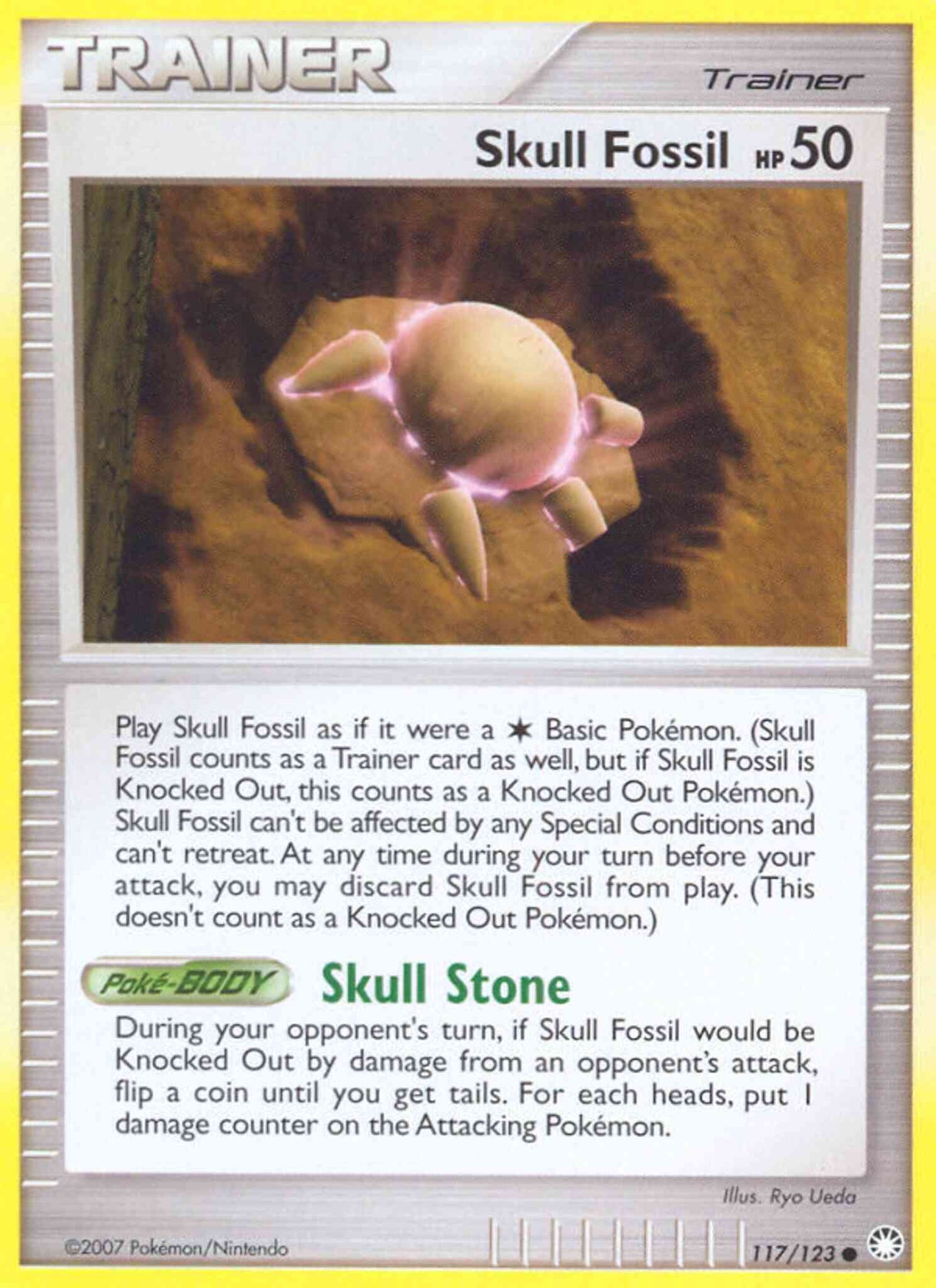 Skull Fossil - 117/123 - Common [dp2-117] [Reverse Holo]