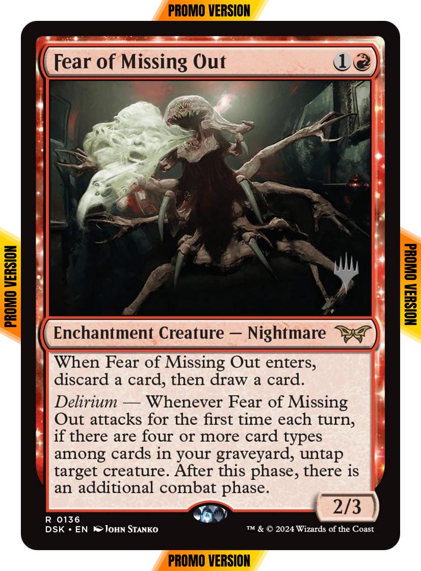 Fear of Missing Out [136p] [Promo Pack] [Duskmourn: House of Horror: Promos] [Non-Foil]