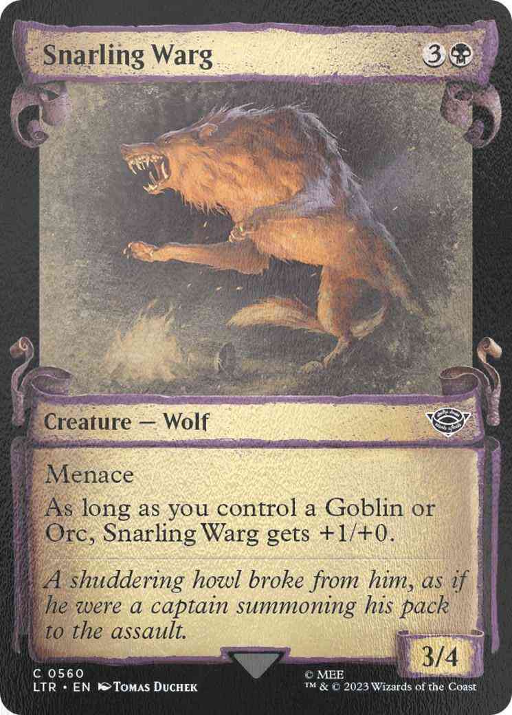 Snarling Warg [560] [Scrolls Showcase] [The Lord of the Rings: Tales of Middle-earth] [Silver Foil]