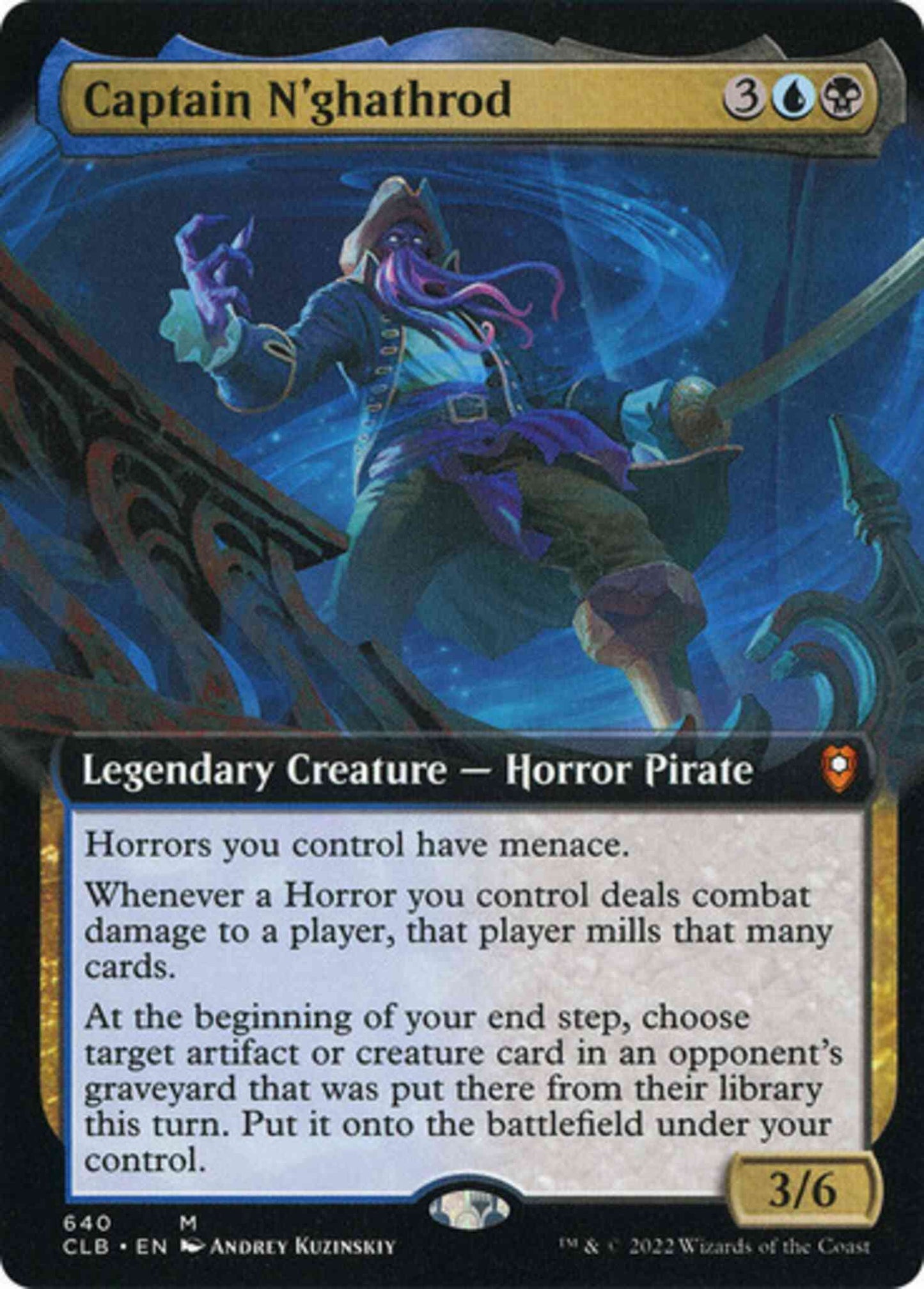 Captain N'ghathrod [640] [Extended Art] [Commander Legends: Battle for Baldur's Gate] [Non-Foil]
