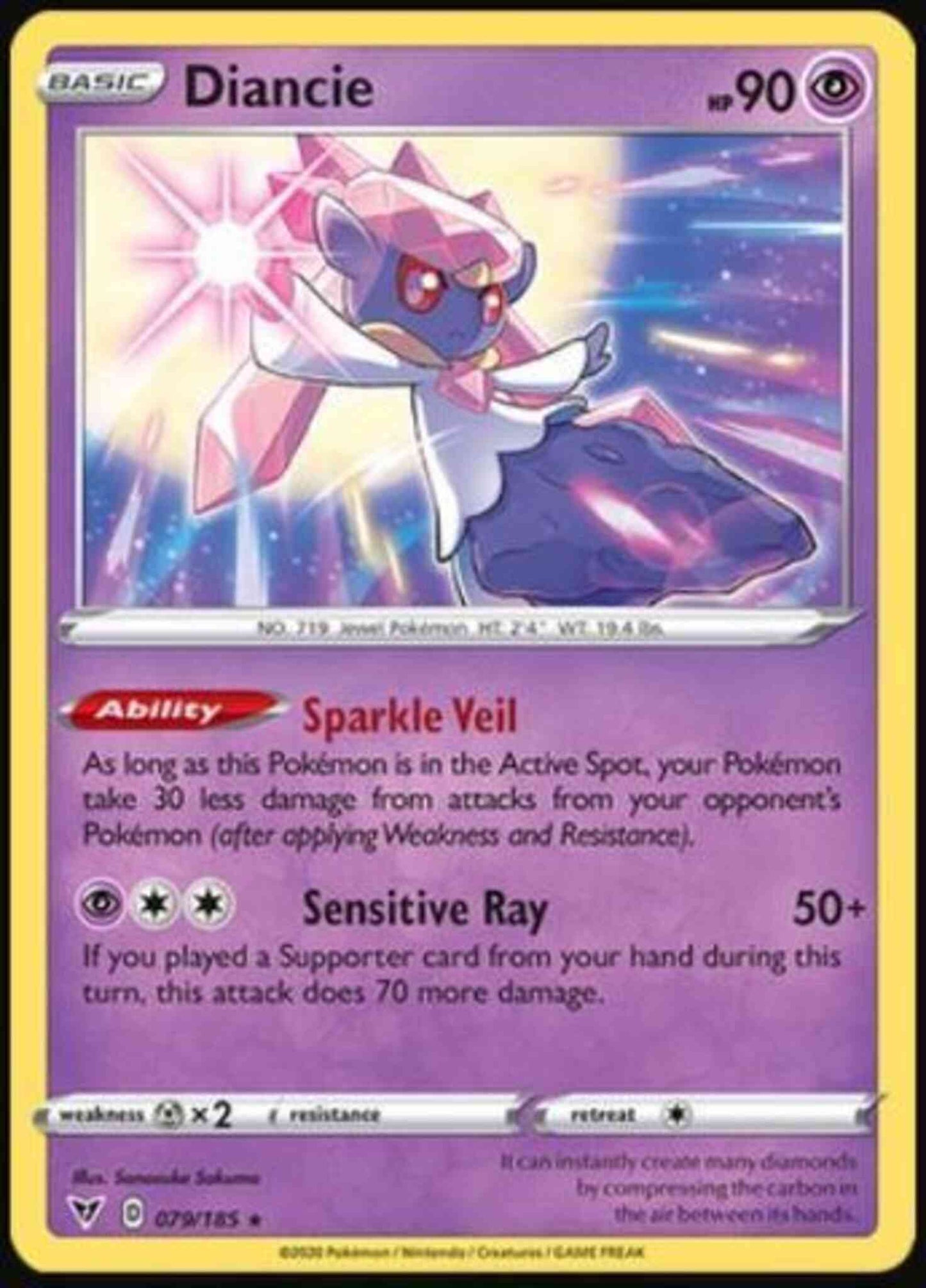 Diancie - 079/185 - Rare Holo [swsh4-079] [Holo]