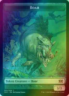 Boar Token (15) // Monk Token (06) [Double Masters 2022: Tokens] [Foil]