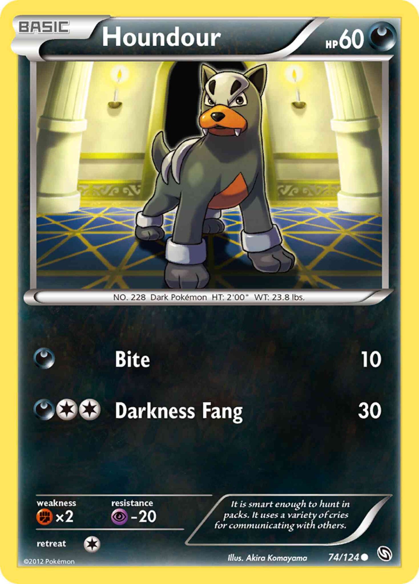 Houndour - 74/124 - Common [bw6-74] [Reverse Holo]