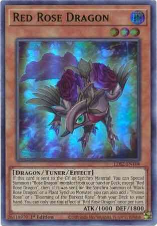 Red Rose Dragon (Green) - LDS2-EN108 - Ultra Rare - 1st Edition