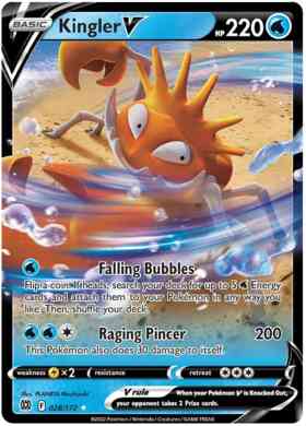 Kingler V - 028/172 - Rare Holo V [swsh9-028] [Ultra]