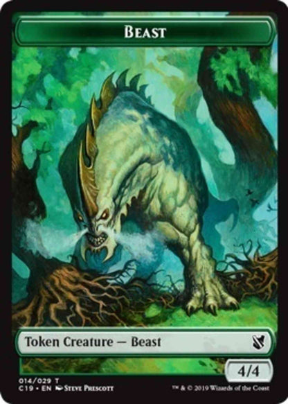 Beast Token (14) // Wurm Token (21) [Commander 2019 Tokens] [Non-Foil]