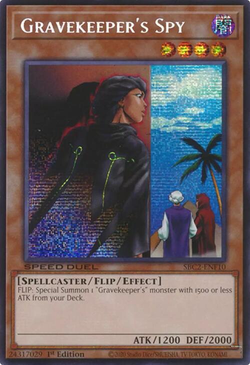 Gravekeeper's Spy - SBC2-ENF10 - Prismatic Secret Rare - 1st Edition