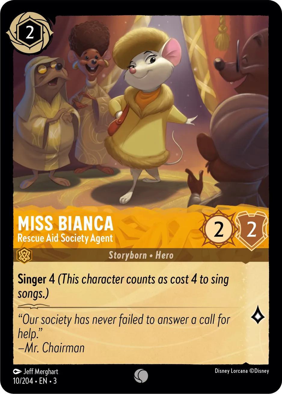 Miss Bianca - Rescue Aid Society Agent - 10/204 [Into the Inklands] [Non-Foil]