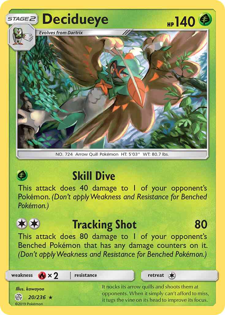 Decidueye - 20/236 - Rare Holo [sm12-20] [Holo]