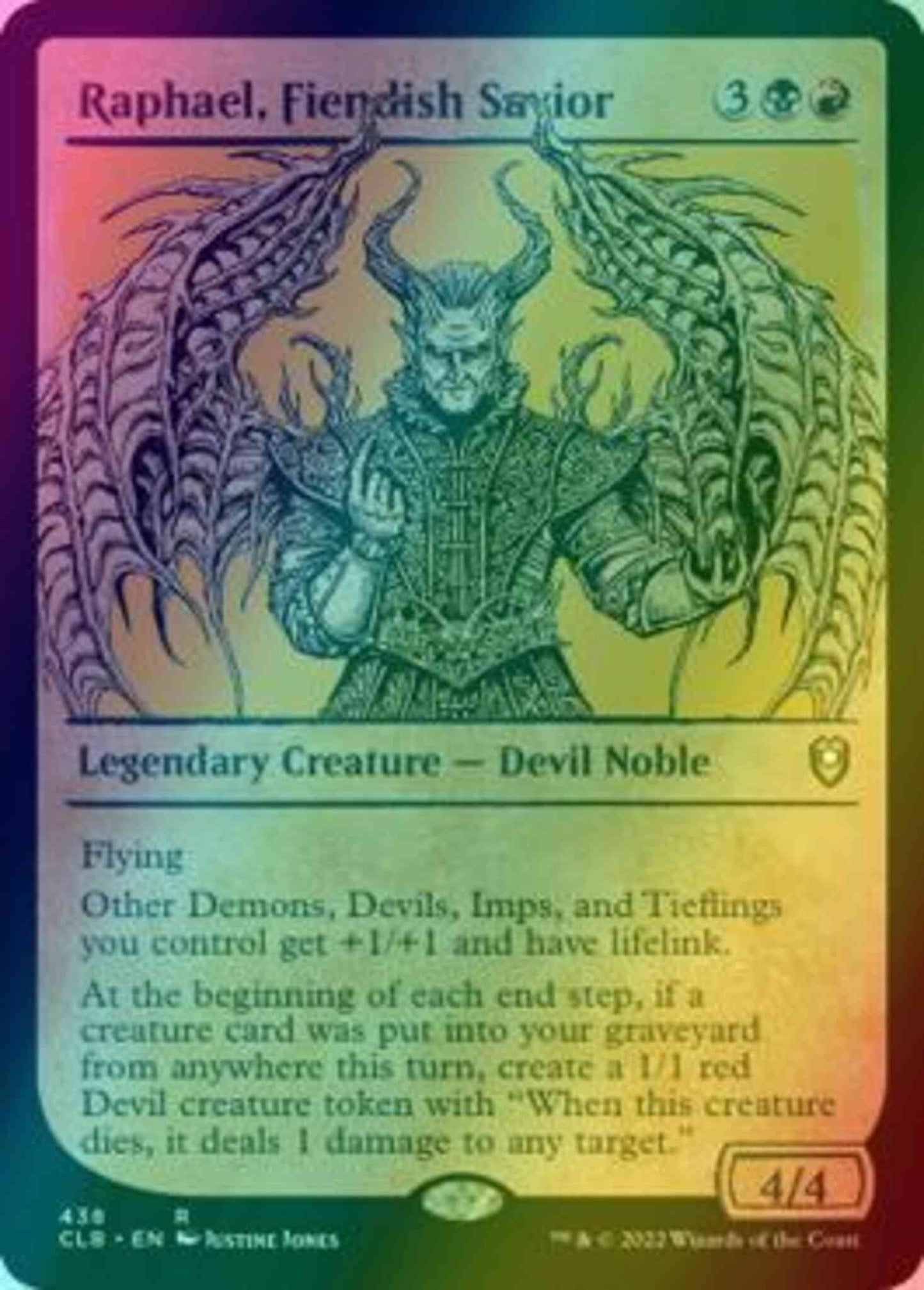 Raphael, Fiendish Savior [438] [Rulebook Showcase] [Commander Legends: Battle for Baldur's Gate] [Foil]