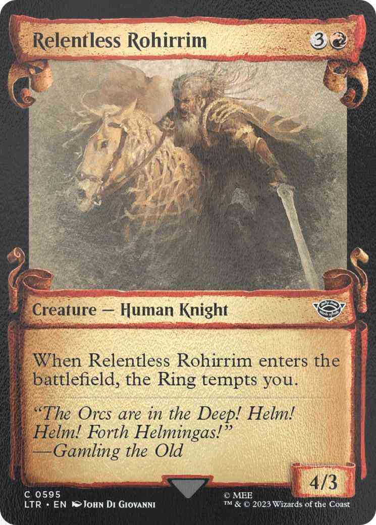 Relentless Rohirrim [595] [Scrolls Showcase] [The Lord of the Rings: Tales of Middle-earth] [Silver Foil]