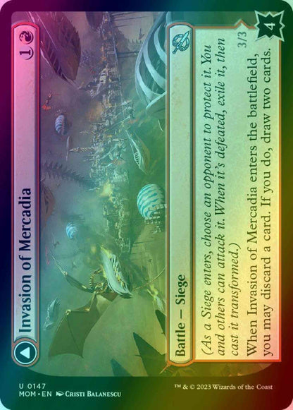 Invasion of Mercadia // Kyren Flamewright [147] [March of the Machine] [Foil]
