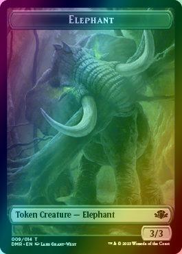 Elemental Token (06) // Elephant Token (09) [Dominaria Remastered: Tokens] [Foil]