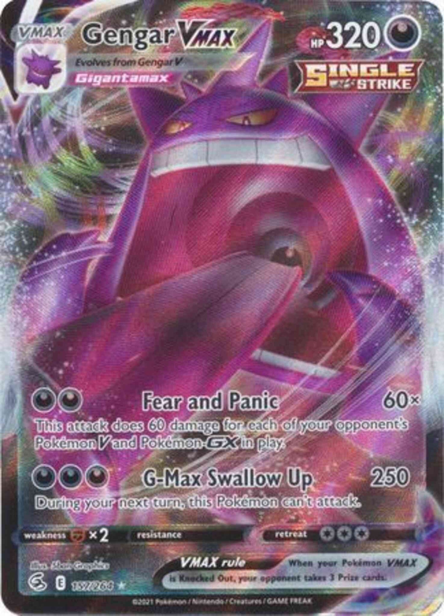 Gengar VMAX - 157/264 - Rare Ultra [SWSH8-157] [Ultra]