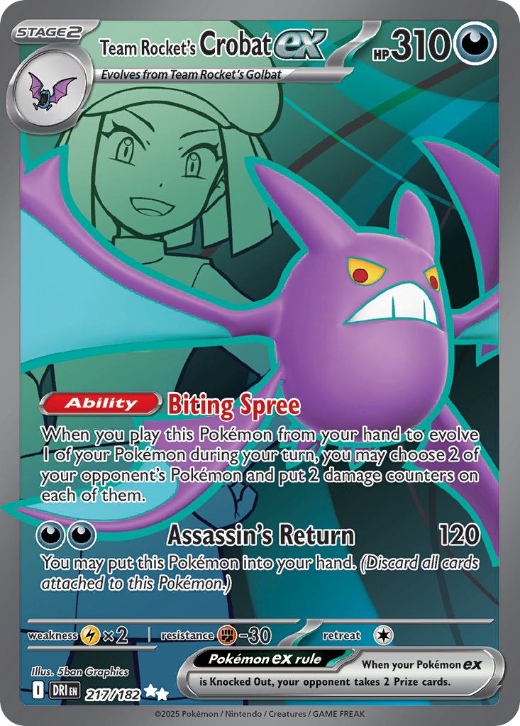 Team Rocket's Crobat ex - 217/182 - Ultra Rare [sv10-217] [Ultra]