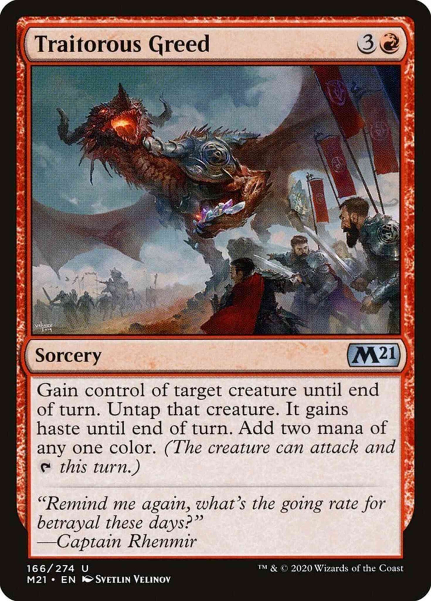 Traitorous Greed [166] [Core Set 2021] [Non-Foil]