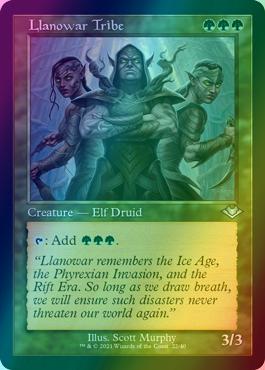 Llanowar Tribe [22] [Retro Frame] [Modern Horizons 1 Timeshifts] [Etched Foil]