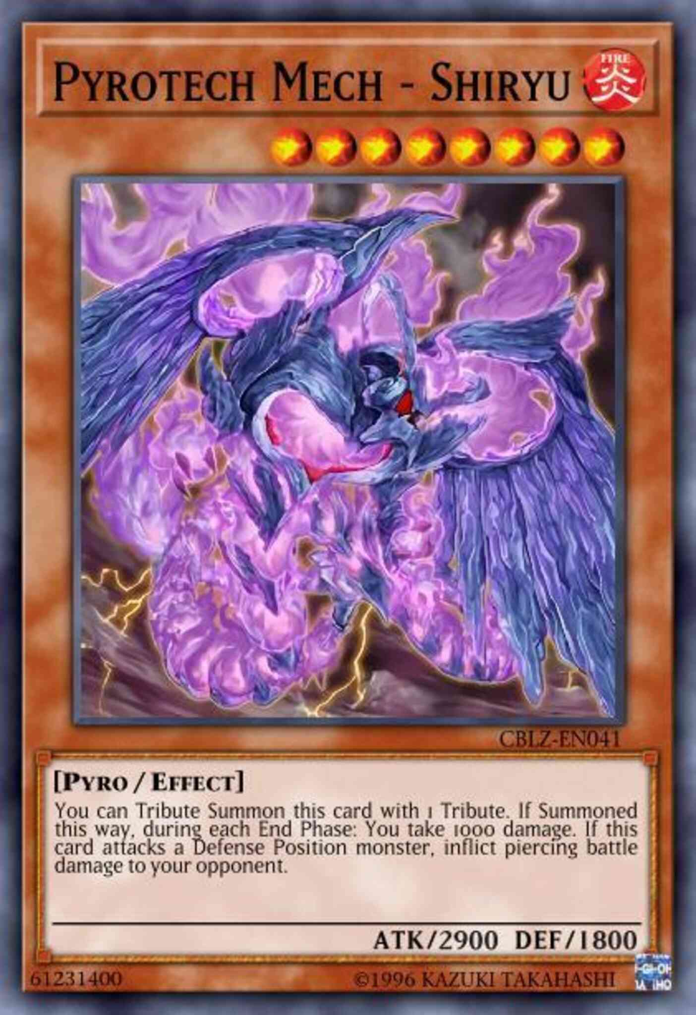 Pyrotech Mech - Shiryu - BP02-EN122 - Rare - Unlimited