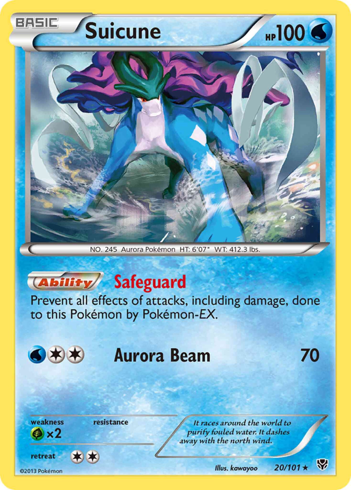 Suicune - 20/101 - Rare [bw10-20] [Reverse Holo]