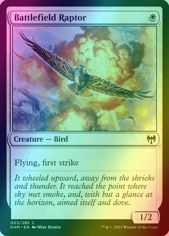 Battlefield Raptor [3] [Kaldheim] [Foil]