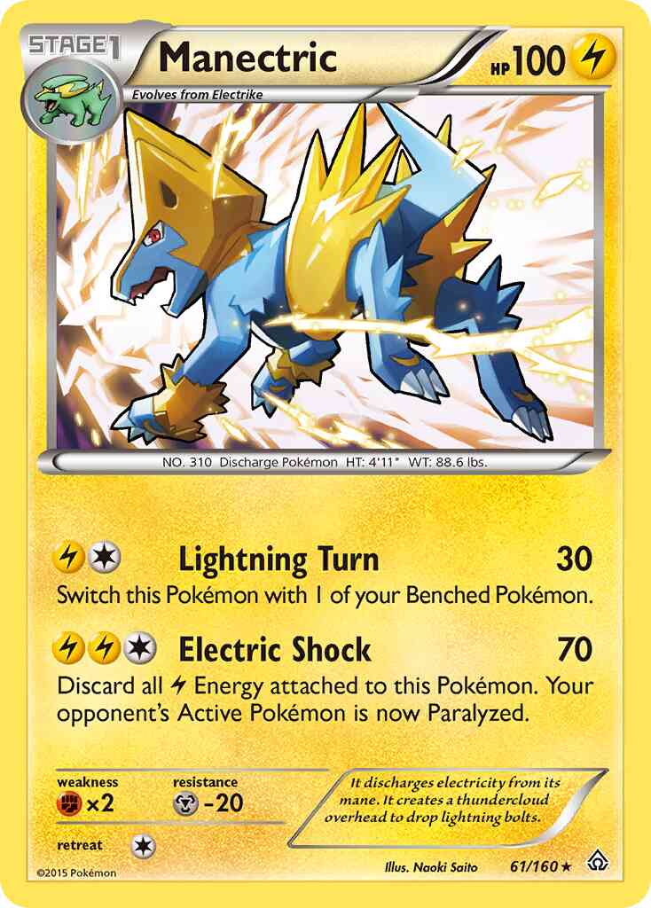 Manectric - 61/160 - Rare Holo [xy5-61] [Holo]