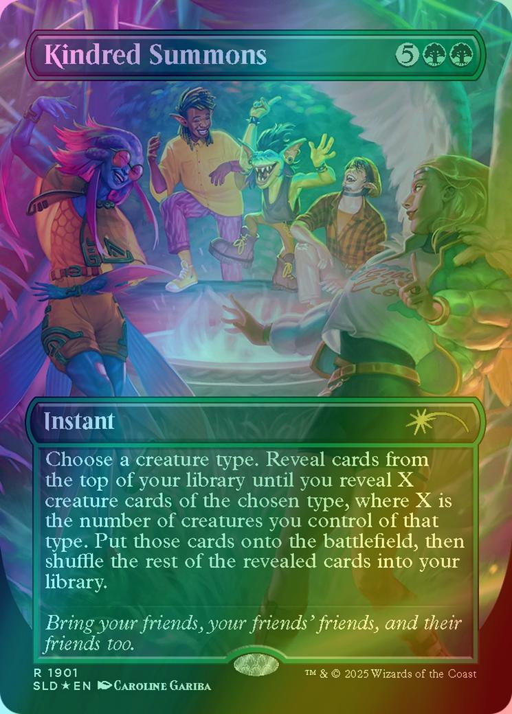 Kindred Summons [1901] [Borderless] [Everyone's Invited] [Secret Lair Drop] [Foil]