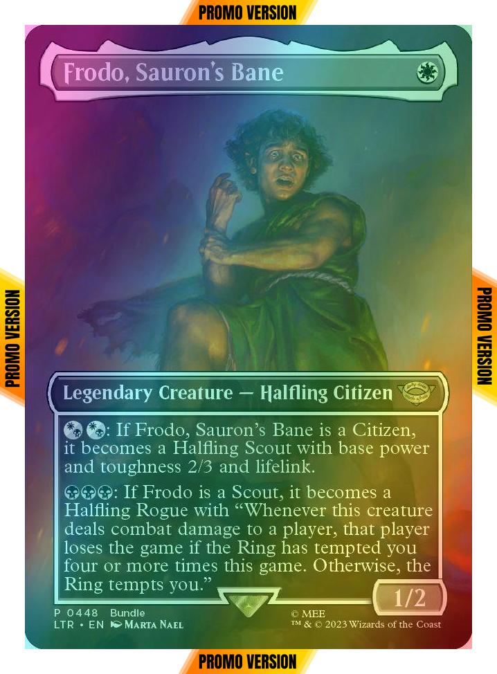 Frodo, Sauron's Bane [448] [Borderless] [Bundle] [The Lord of the Rings: Tales of Middle-earth] [Foil]