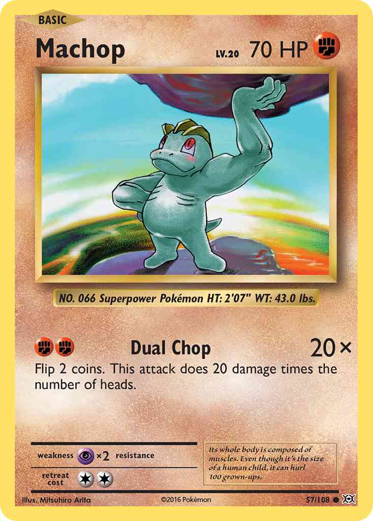 Machop - 57/108 - Common [xy12-57] [Reverse Holo]